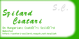 szilard csatari business card